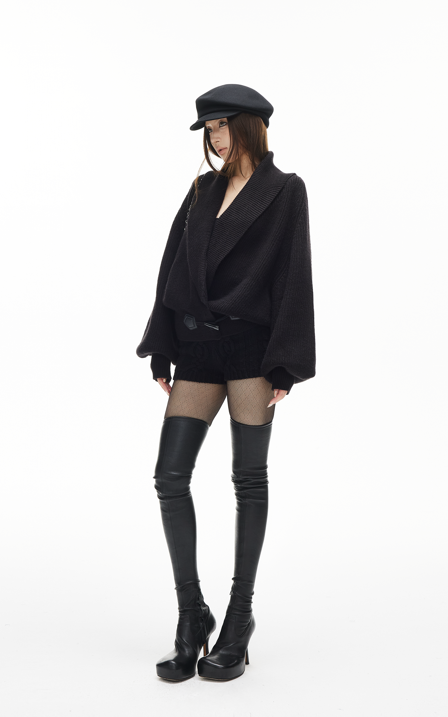 IAMXIAA Cable Knit Mini Shorts