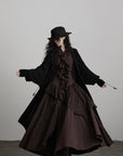 DOINDULGE Textured Ruched Shirt Dress
