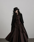 DOINDULGE Textured Ruched Shirt Dress