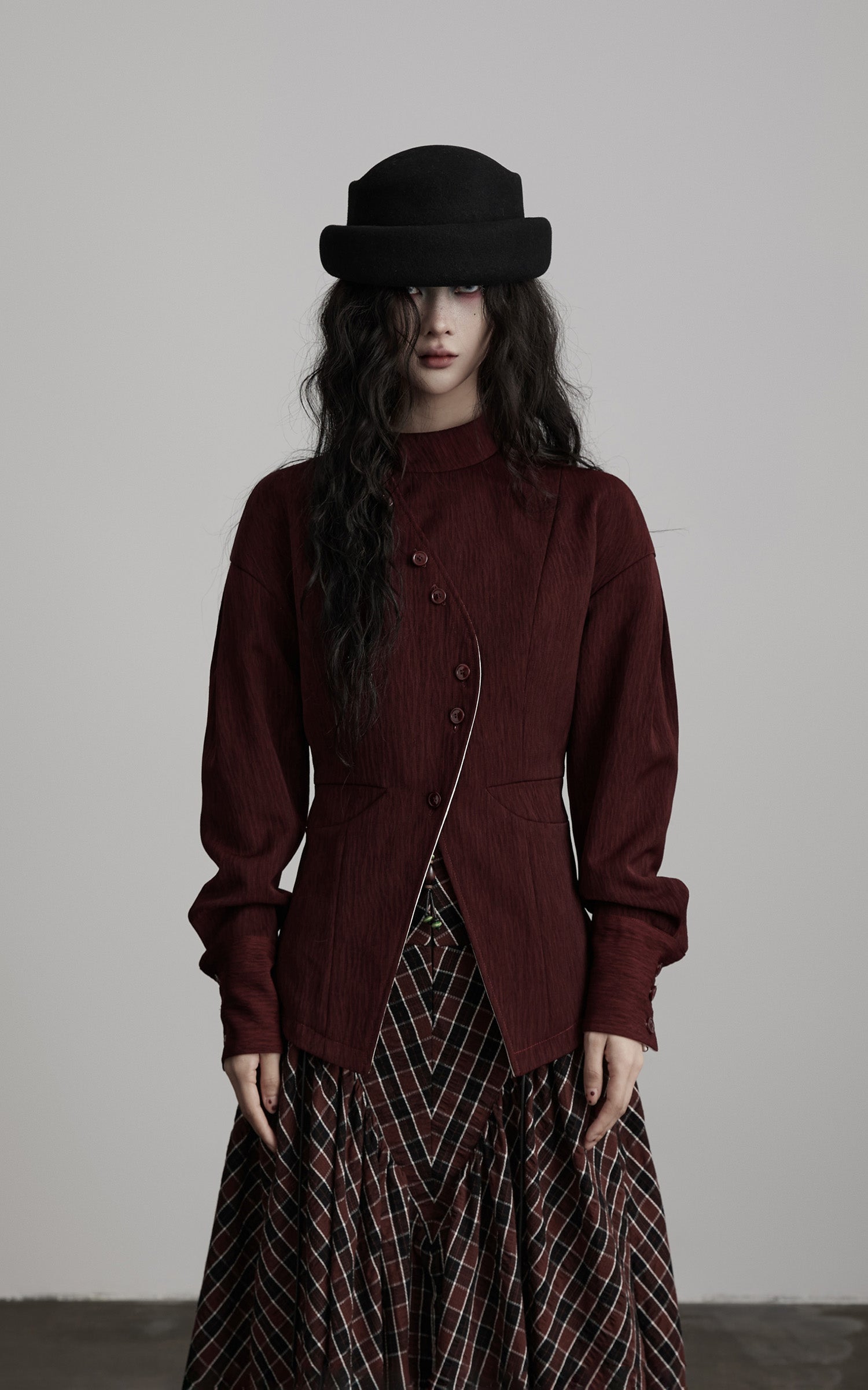DOINDULGE Reversible Sculpted Jacket with Asymmetric Button Line