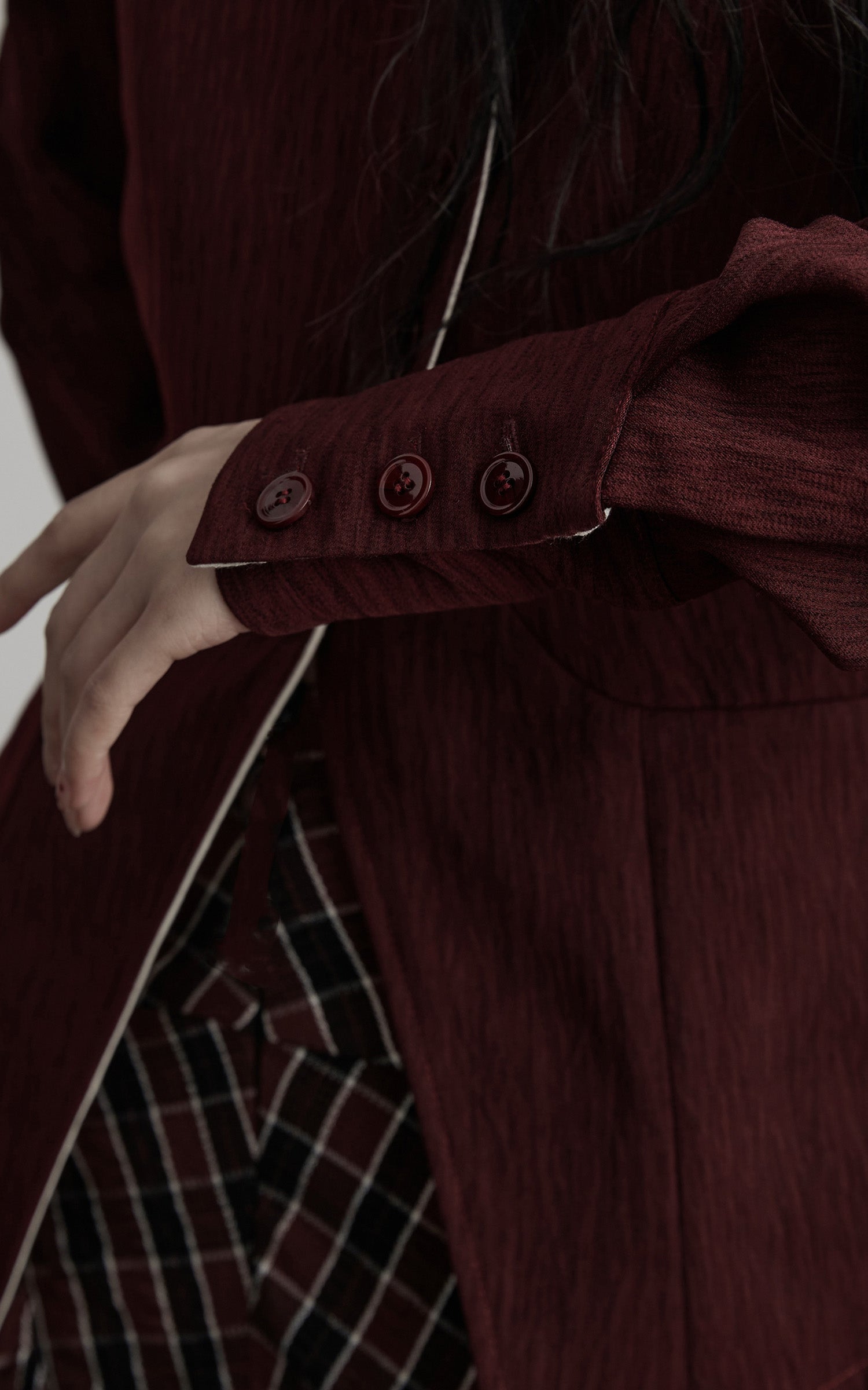 DOINDULGE Reversible Sculpted Jacket with Asymmetric Button Line