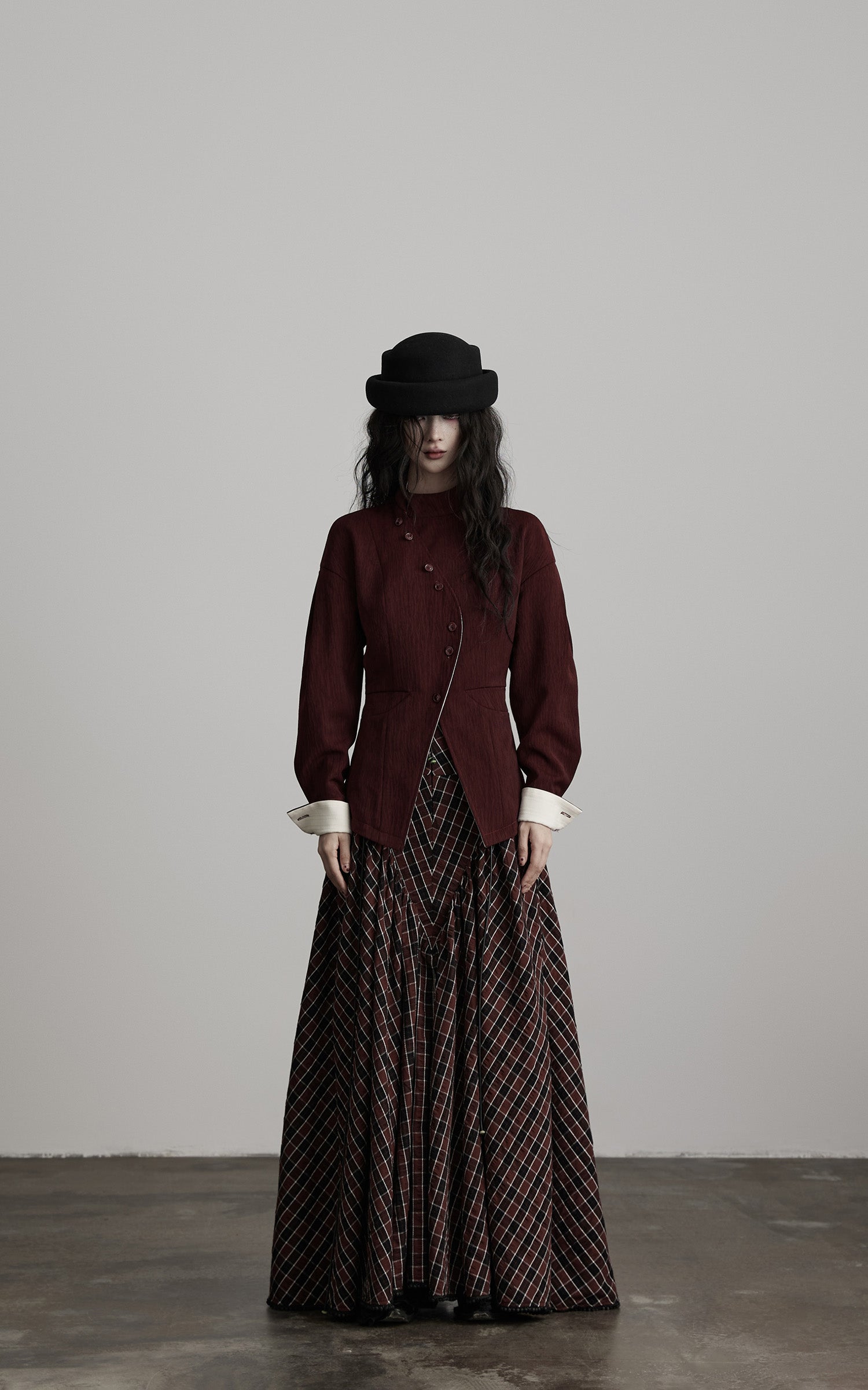 DOINDULGE Reversible Sculpted Jacket with Asymmetric Button Line