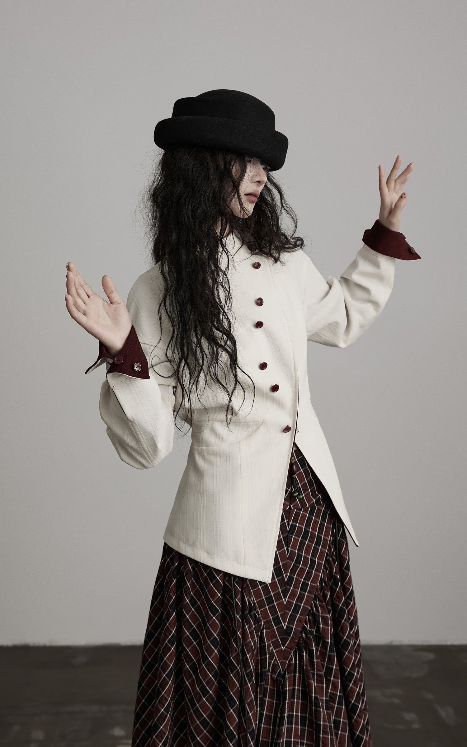 DOINDULGE Reversible Sculpted Jacket with Asymmetric Button Line