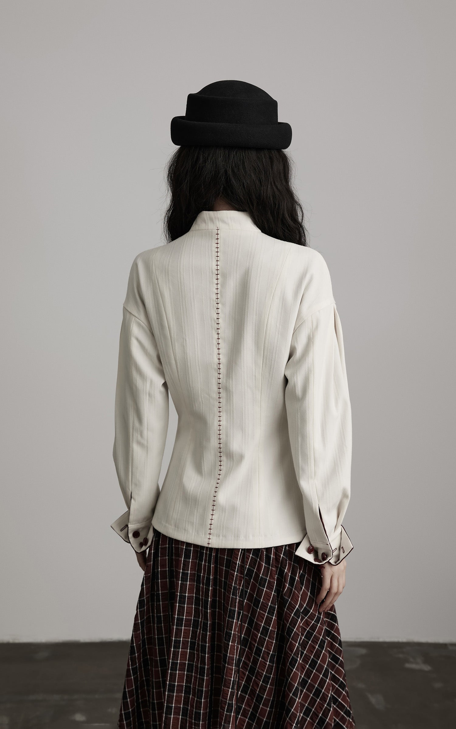 DOINDULGE Reversible Sculpted Jacket with Asymmetric Button Line