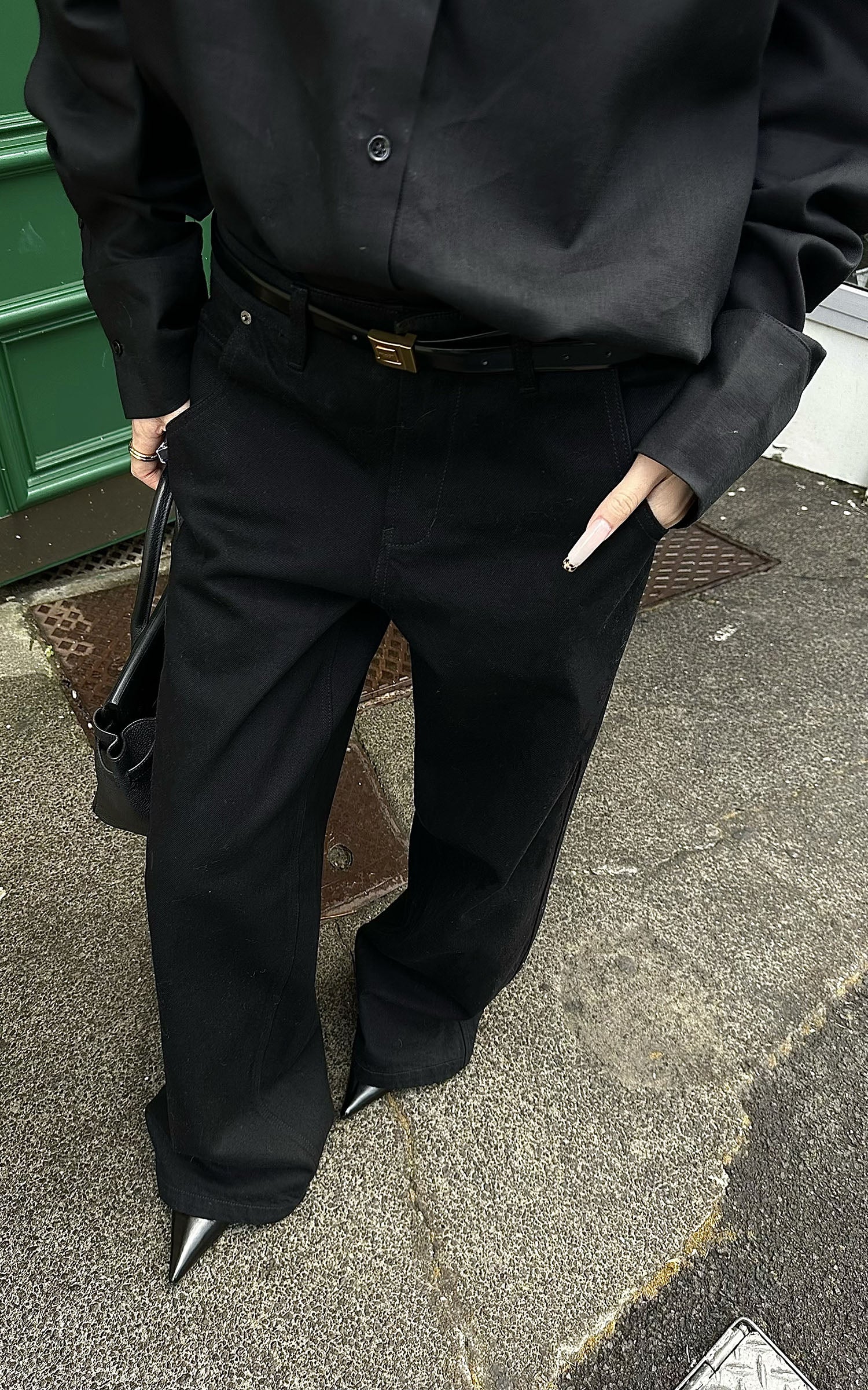 0122stepll Vintage Straight-Leg Trousers