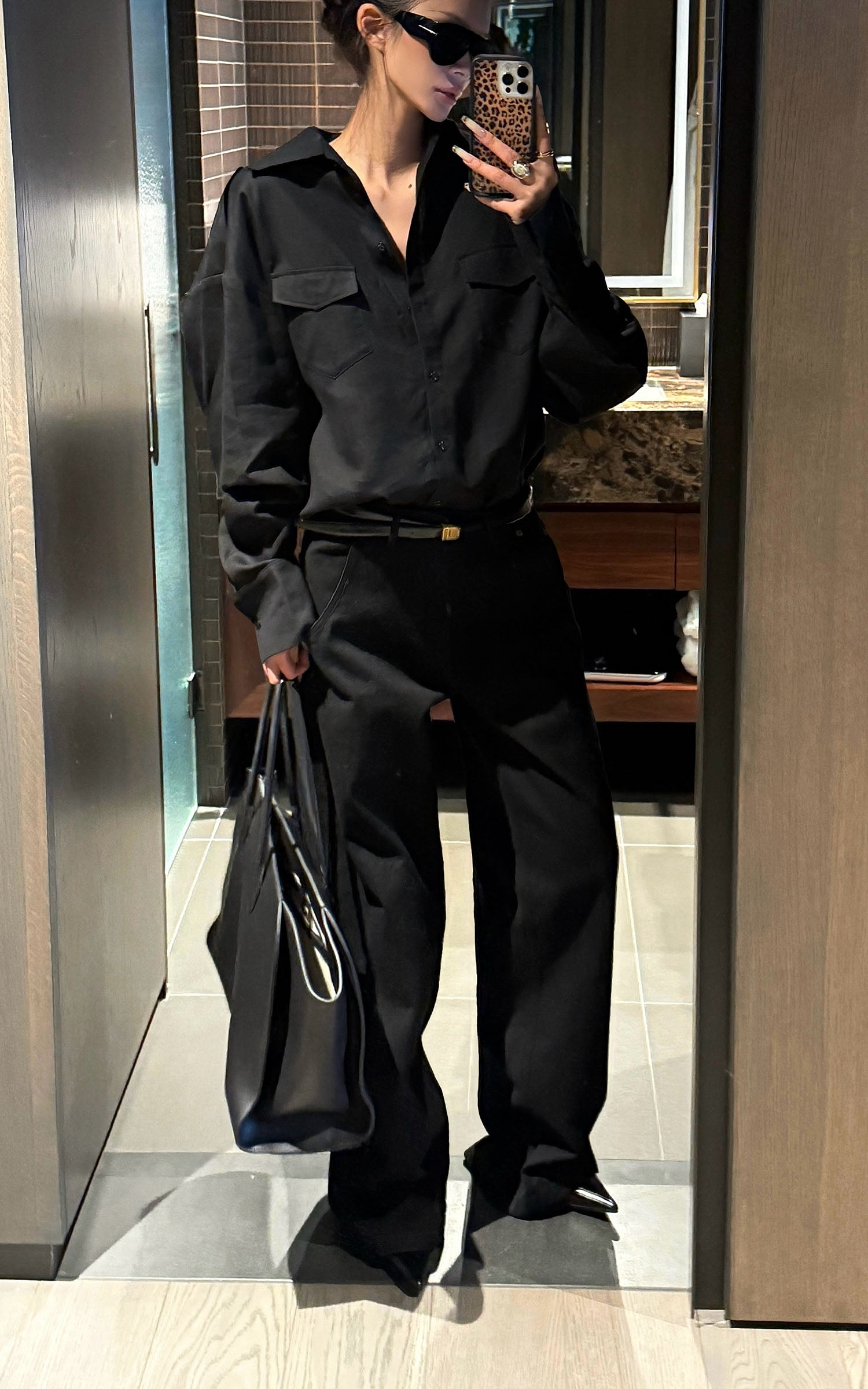 0122stepll Vintage Straight-Leg Trousers