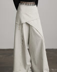 DOINDULGE Deconstructed Layered Wide-Leg Skirt-Pants
