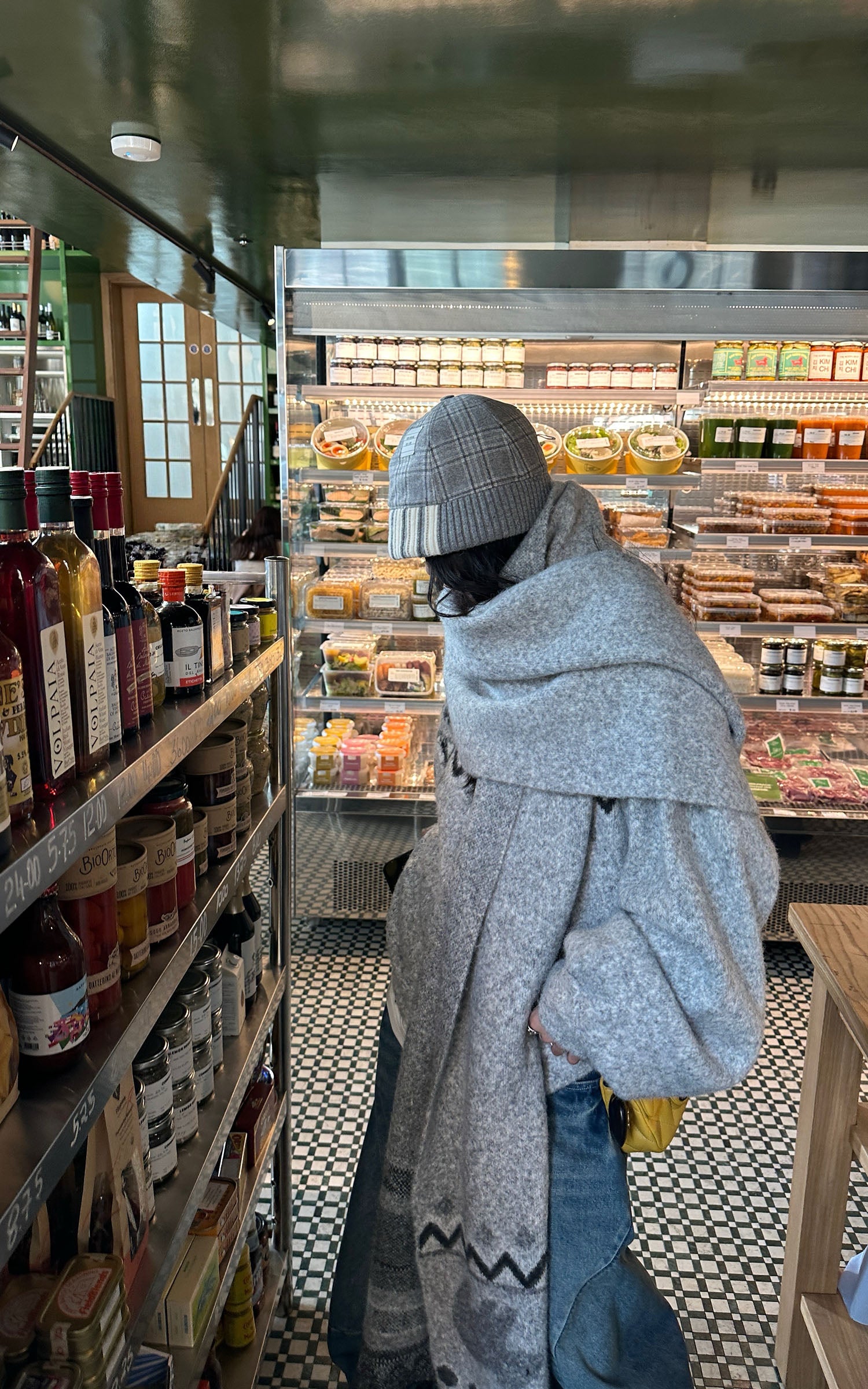 WARDEN EDGE 폴라 자카드 니트 스웨터 &amp; 스카프 세트