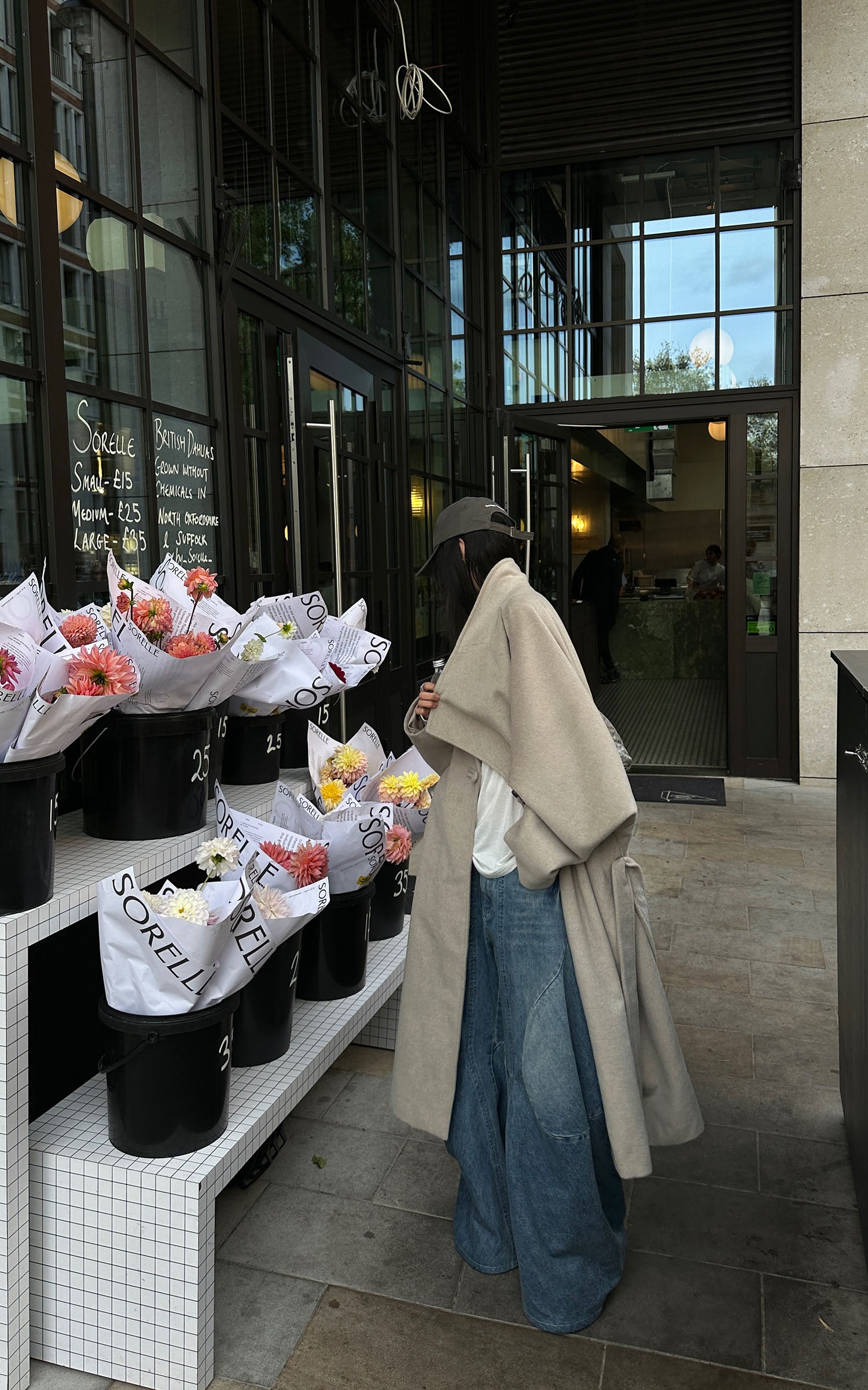 WARDEN EDGE ワイドレッグカーブパネルデニムパンツ