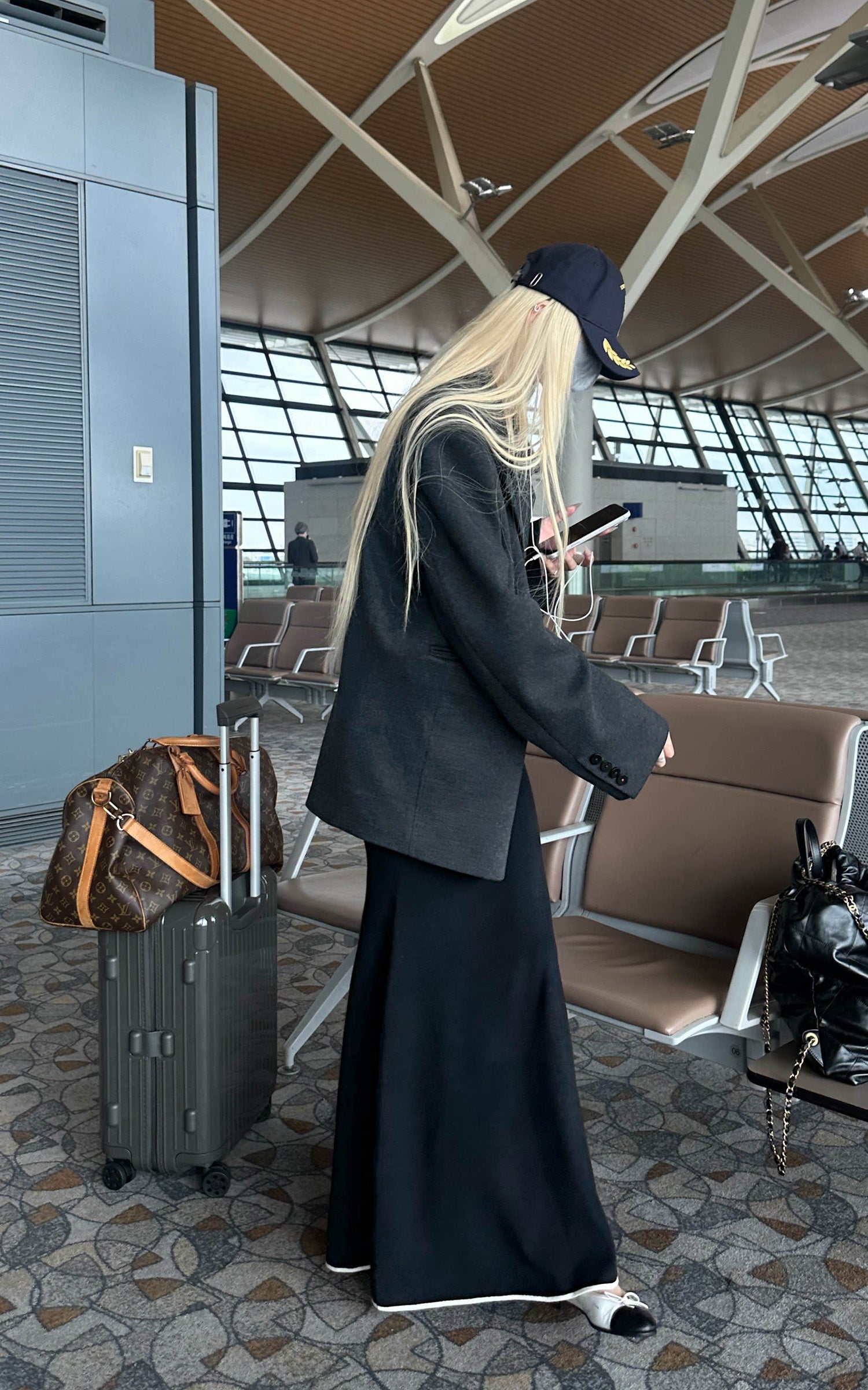 Rase le sol deconstructed wool-like tailored blazer jacket