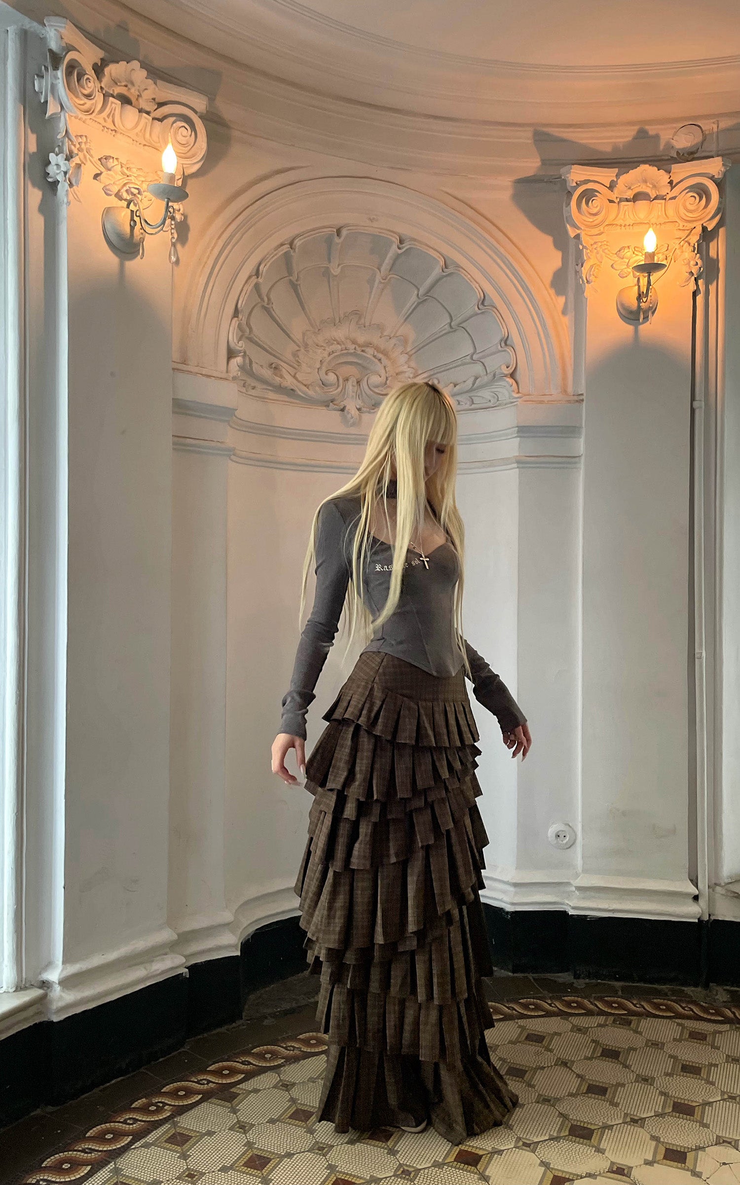 Rase le sol Asymmetric Cutout Ribbed Knit Top