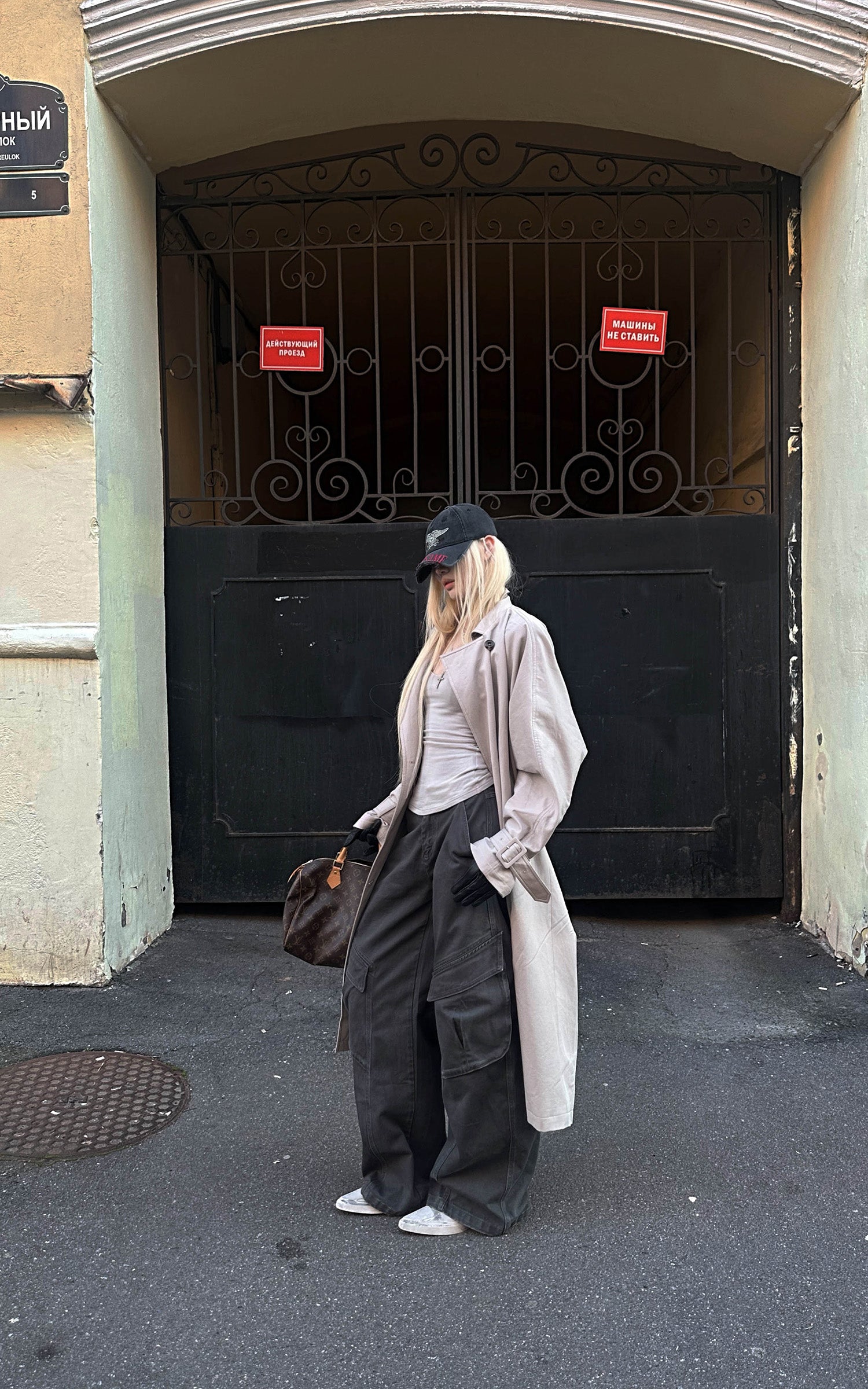 Rase le sol 체크 안감이 돋보이는 리버시블 롱 트렌치코트