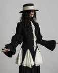 DOINDULGE Structured Crinkle Sculptural Peplum Jacket