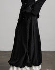 DOINDULGE Textured Layered Maxi Skirt with Braided Details