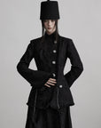 DOINDULGE Structured Textured Blazer with Sculpted Silhouette and Hand-Woven Knot Buttons
