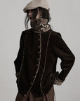 DOINDULGE Structured Corduroy Jacket with Asymmetric Button Line