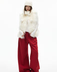 IAMXIAA Faux Fur Vest Soft Winter Layer Street Chic Outerwear