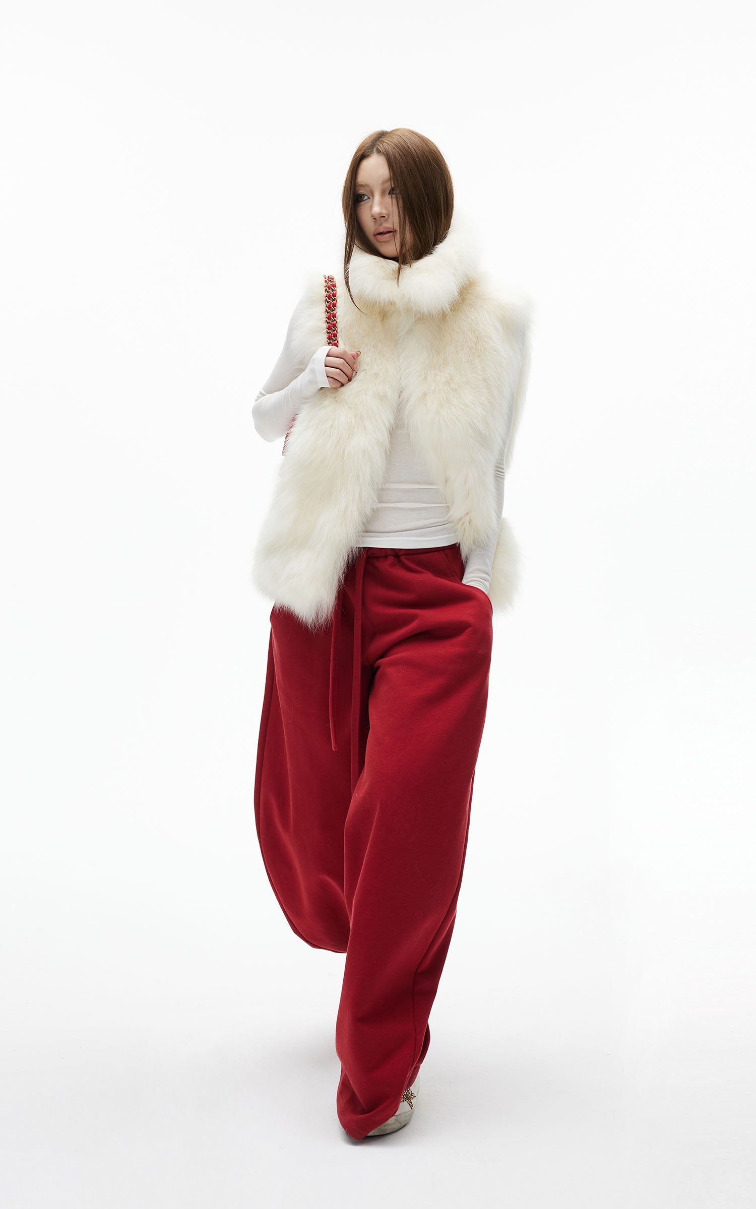 IAMXIAA Faux Fur Vest Soft Winter Layer Street Chic Outerwear