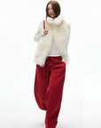IAMXIAA Faux Fur Vest Soft Winter Layer Street Chic Outerwear