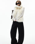 IAMXIAA Faux Fur Vest Soft Winter Layer Street Chic Outerwear