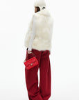 IAMXIAA Faux Fur Vest Soft Winter Layer Street Chic Outerwear