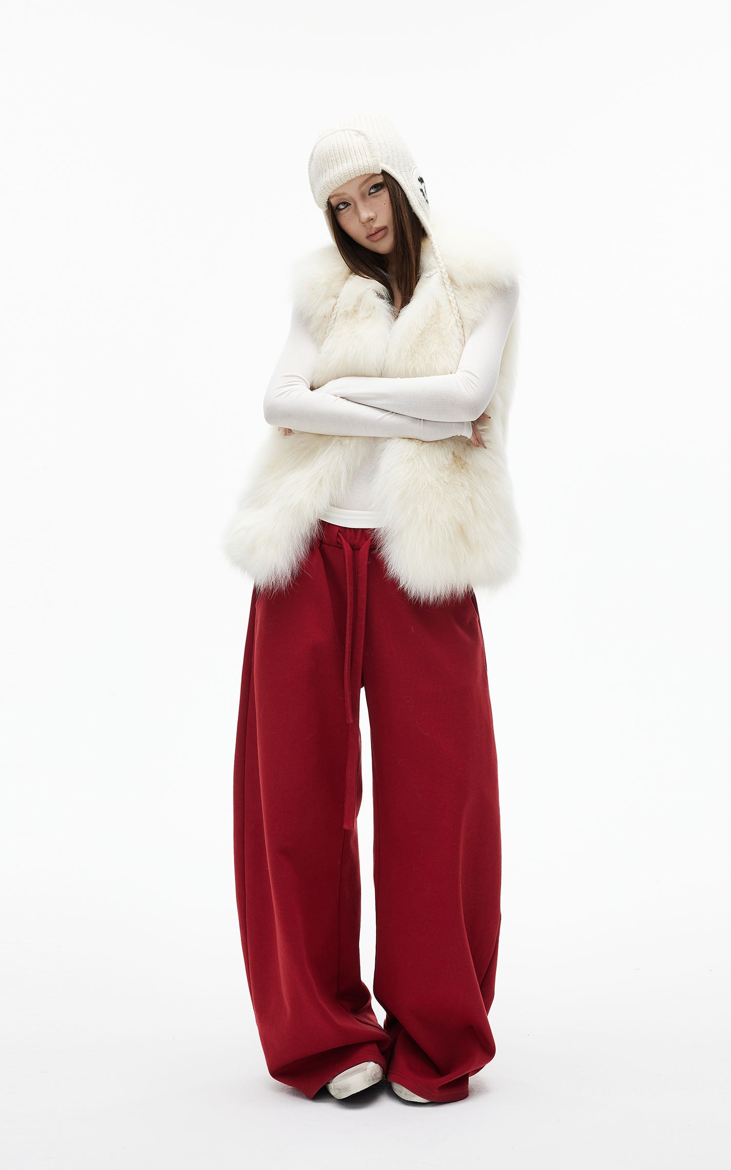 IAMXIAA Faux Fur Vest Soft Winter Layer Street Chic Outerwear