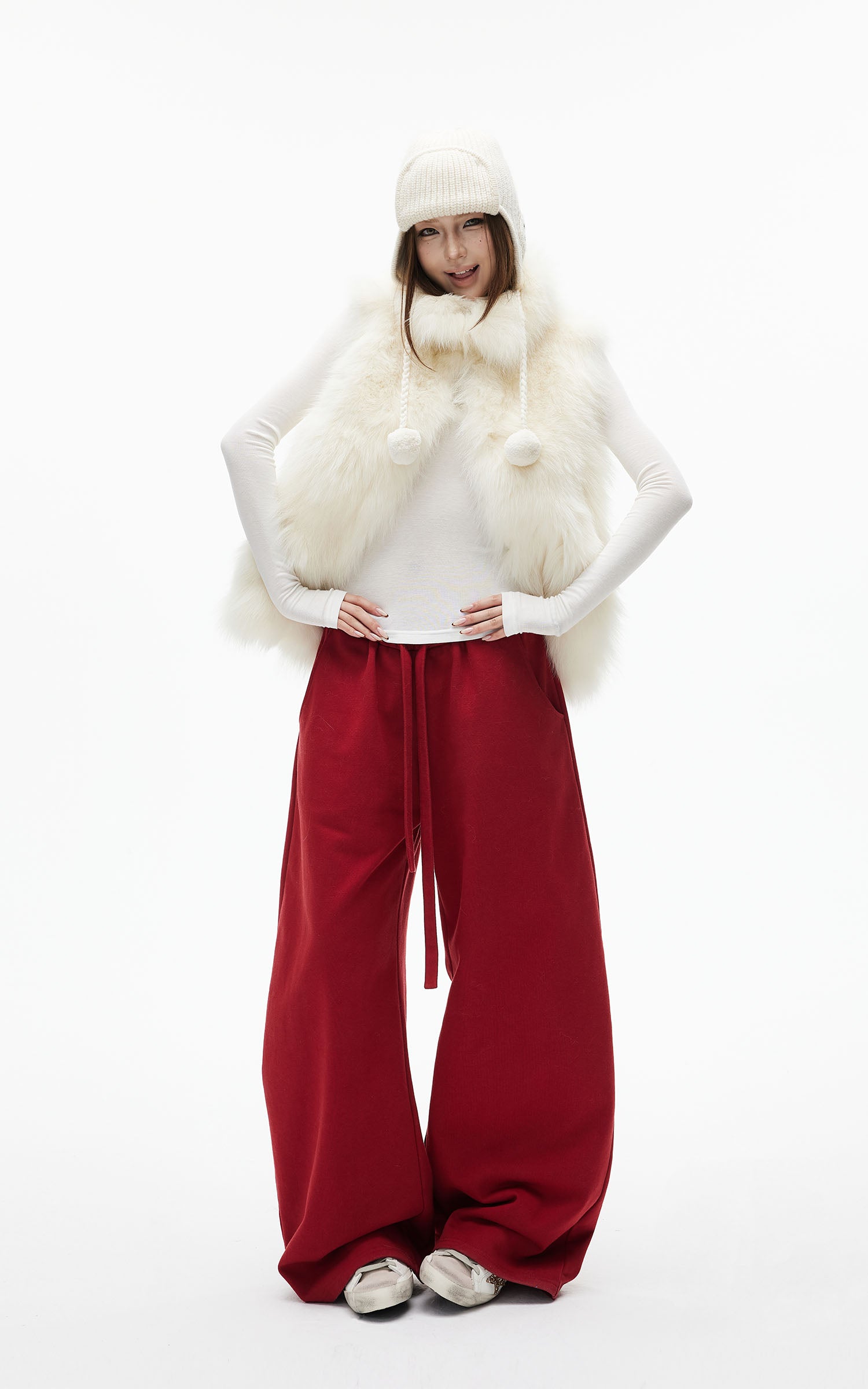 IAMXIAA Faux Fur Vest Soft Winter Layer Street Chic Outerwear