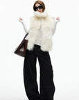 IAMXIAA Faux Fur Vest Soft Winter Layer Street Chic Outerwear