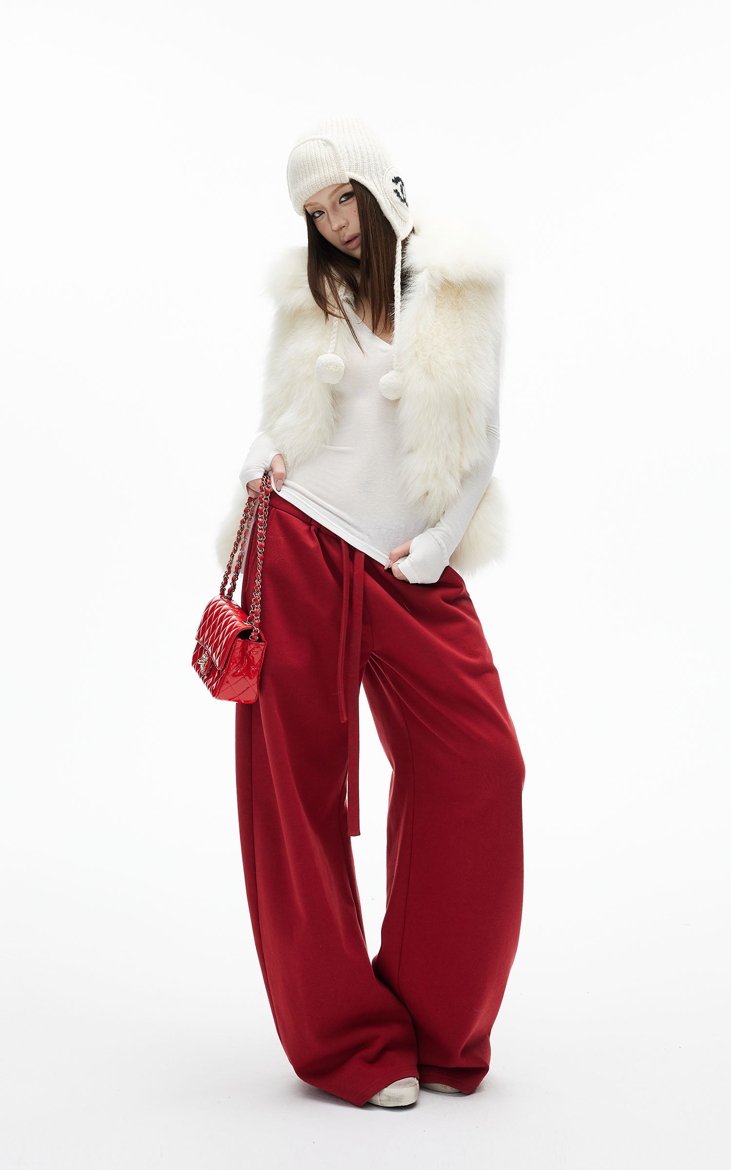 IAMXIAA Faux Fur Vest Soft Winter Layer Street Chic Outerwear