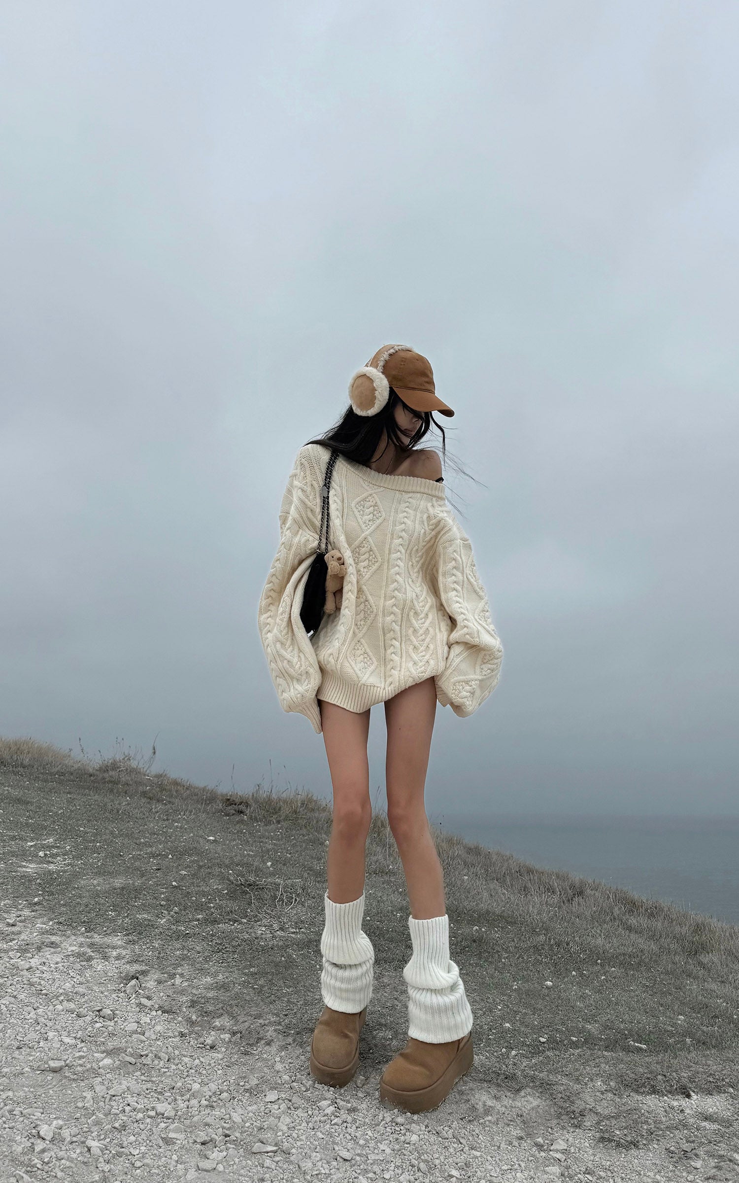 WARDEN EDGE ケーブルニットオーバーサイズセーター