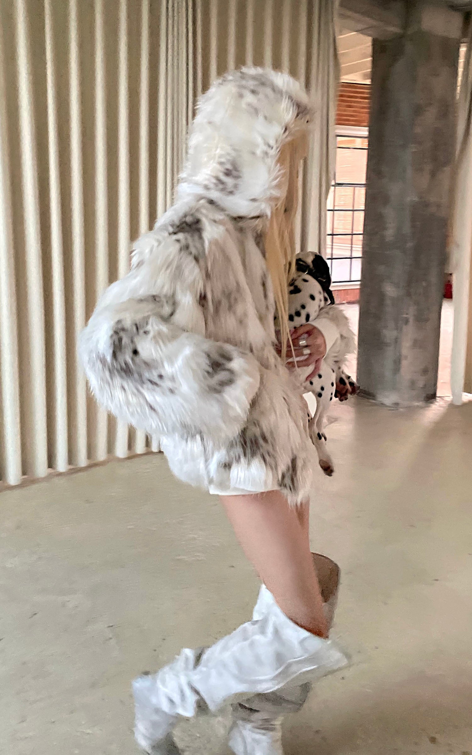 Rase le sol リバーシブルフェイクファー フード付きジャケット