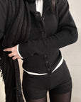 ROVENTE Knit Cardigan & Shorts Set