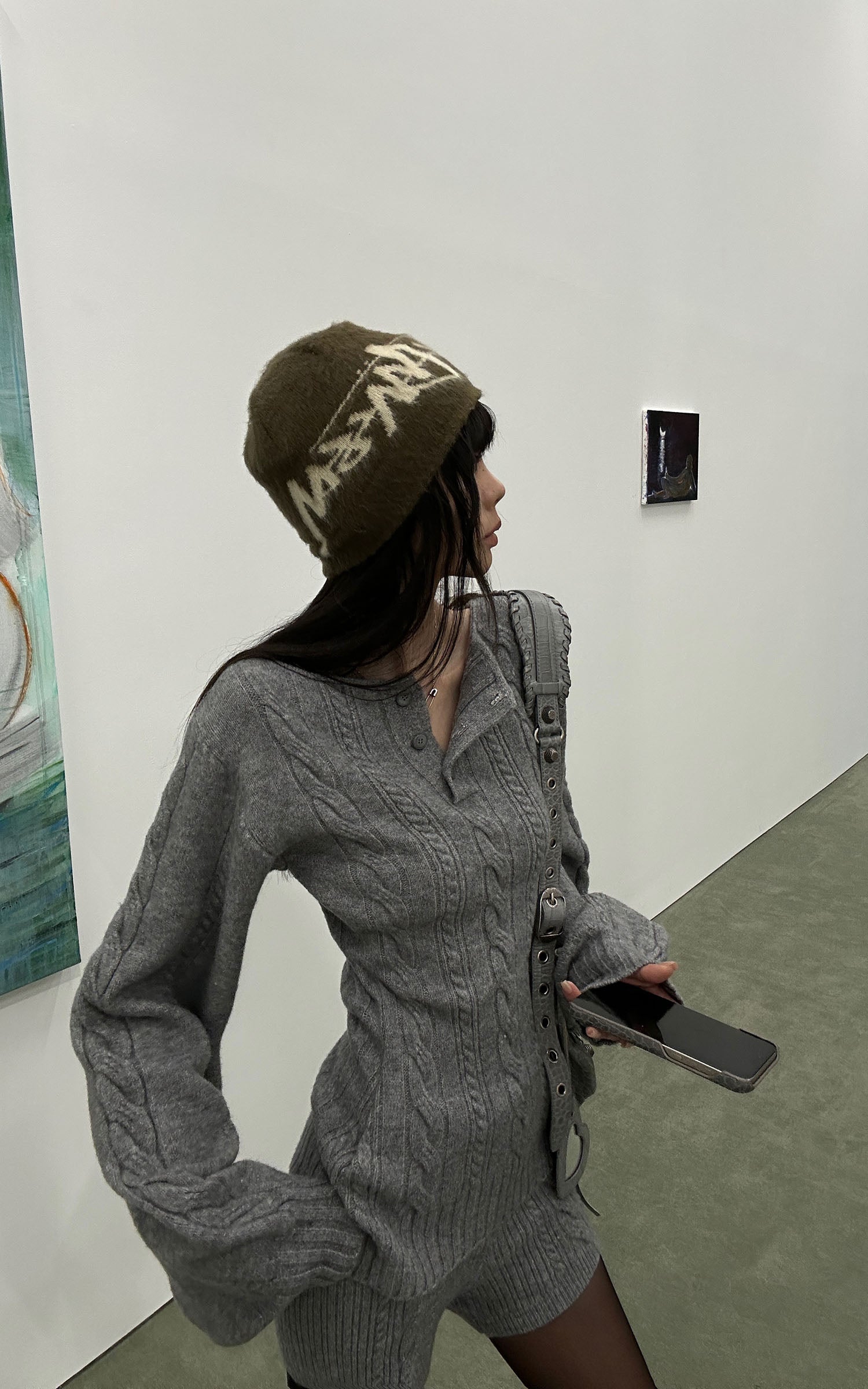 WARDEN EDGE Cable Knit Sweater &amp; Shorts Set with Matching Leg Warmers