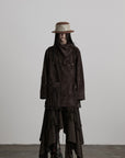 DOINDULGE Asymmetric Fringe-Trim Textured Jacket