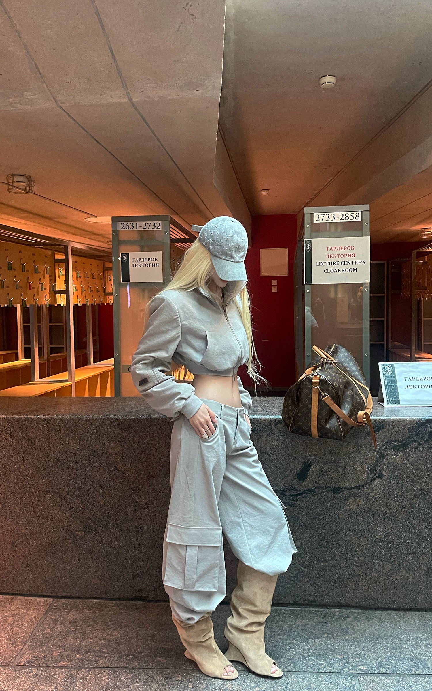 Rase le sol Utility Jacket and Wide-Leg Cargo Pants Set