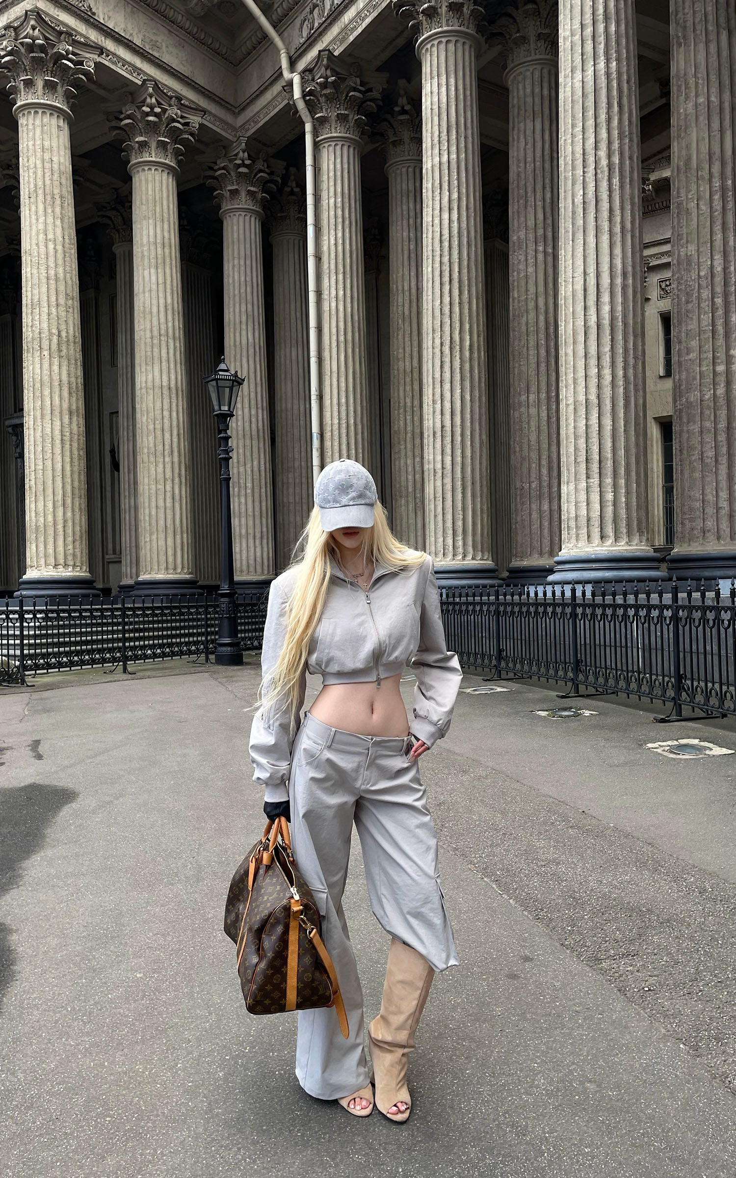 Rase le sol Utility Jacket and Wide-Leg Cargo Pants Set