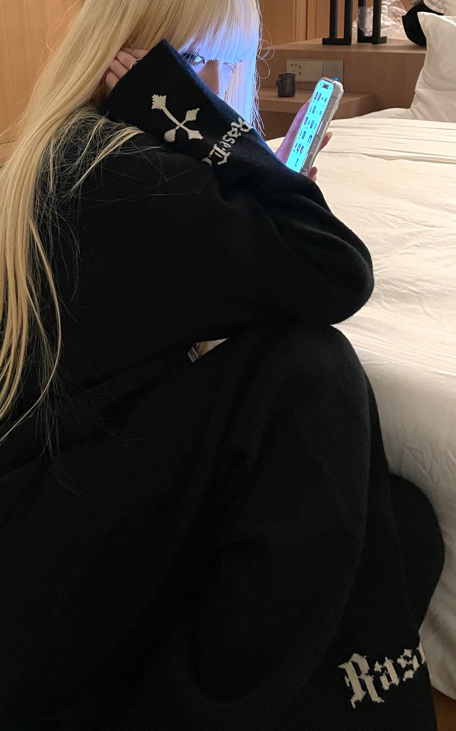 Rase le sol ウールニットセーター ワイドレッグパンツセット