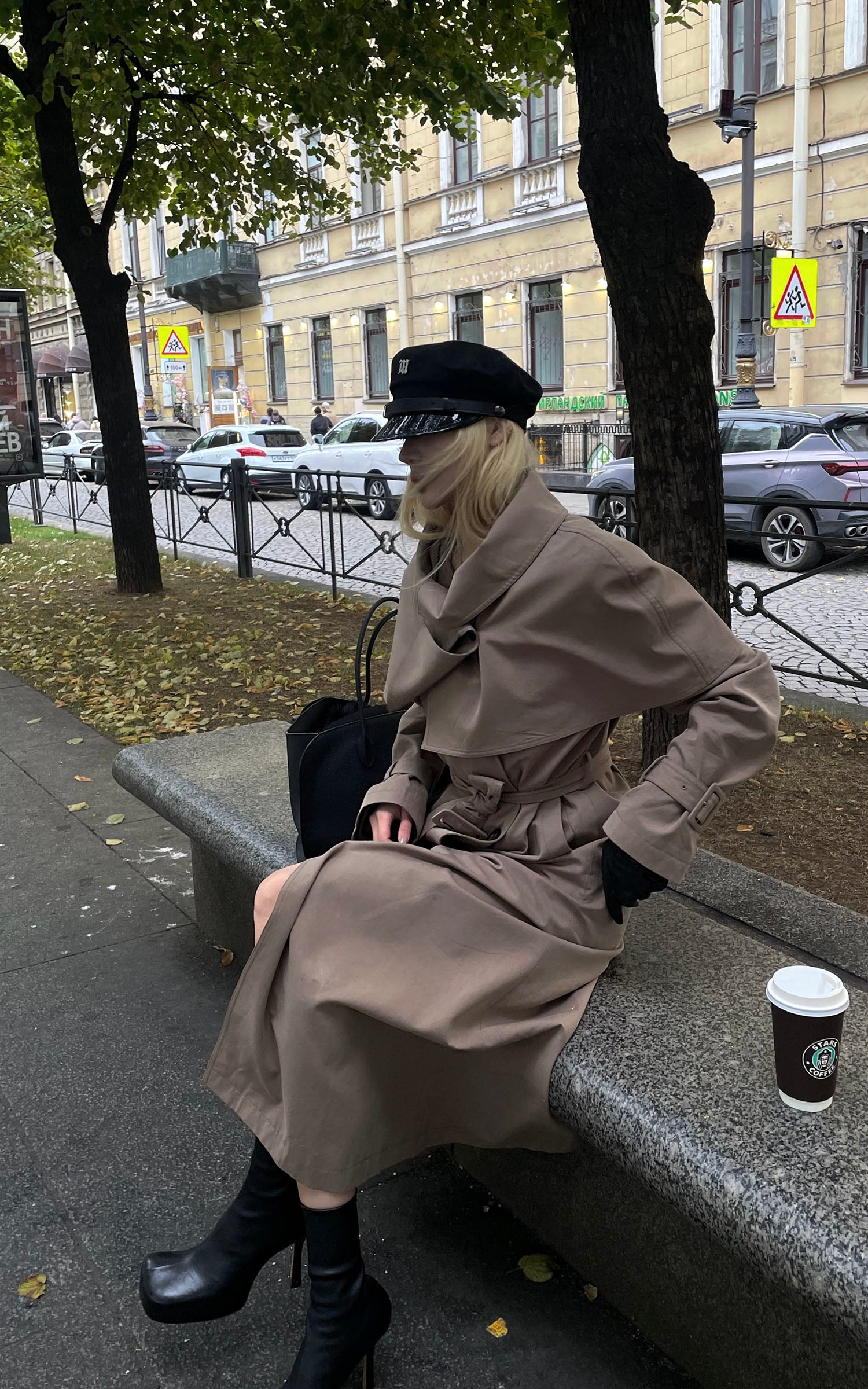 Rase le sol ドレープケープトレンチコート