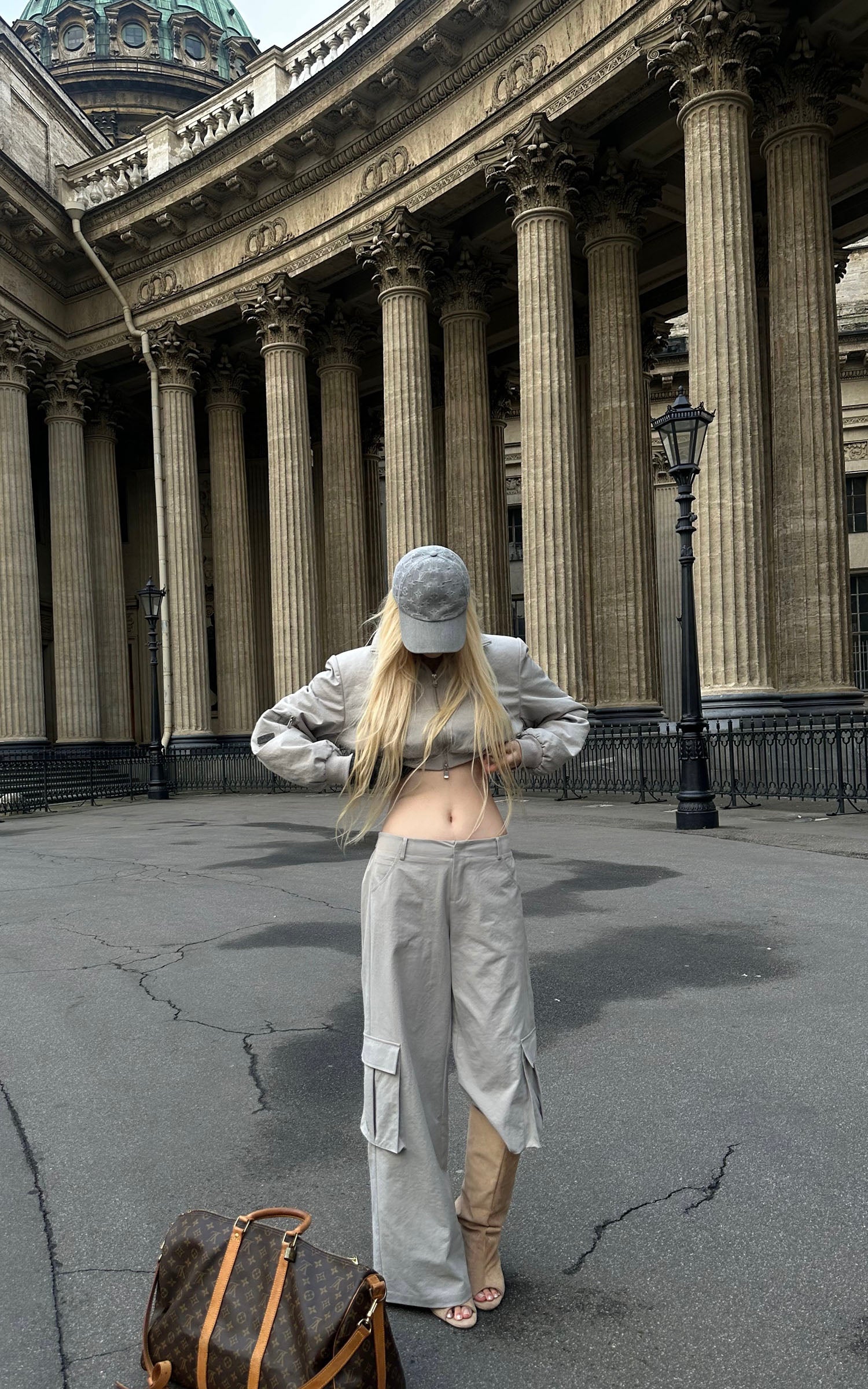 Rase le sol Utility Jacket and Wide-Leg Cargo Pants Set