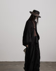 DOINDULGE Sculptural Cable-Knit Cardigan with Oversized Sleeves