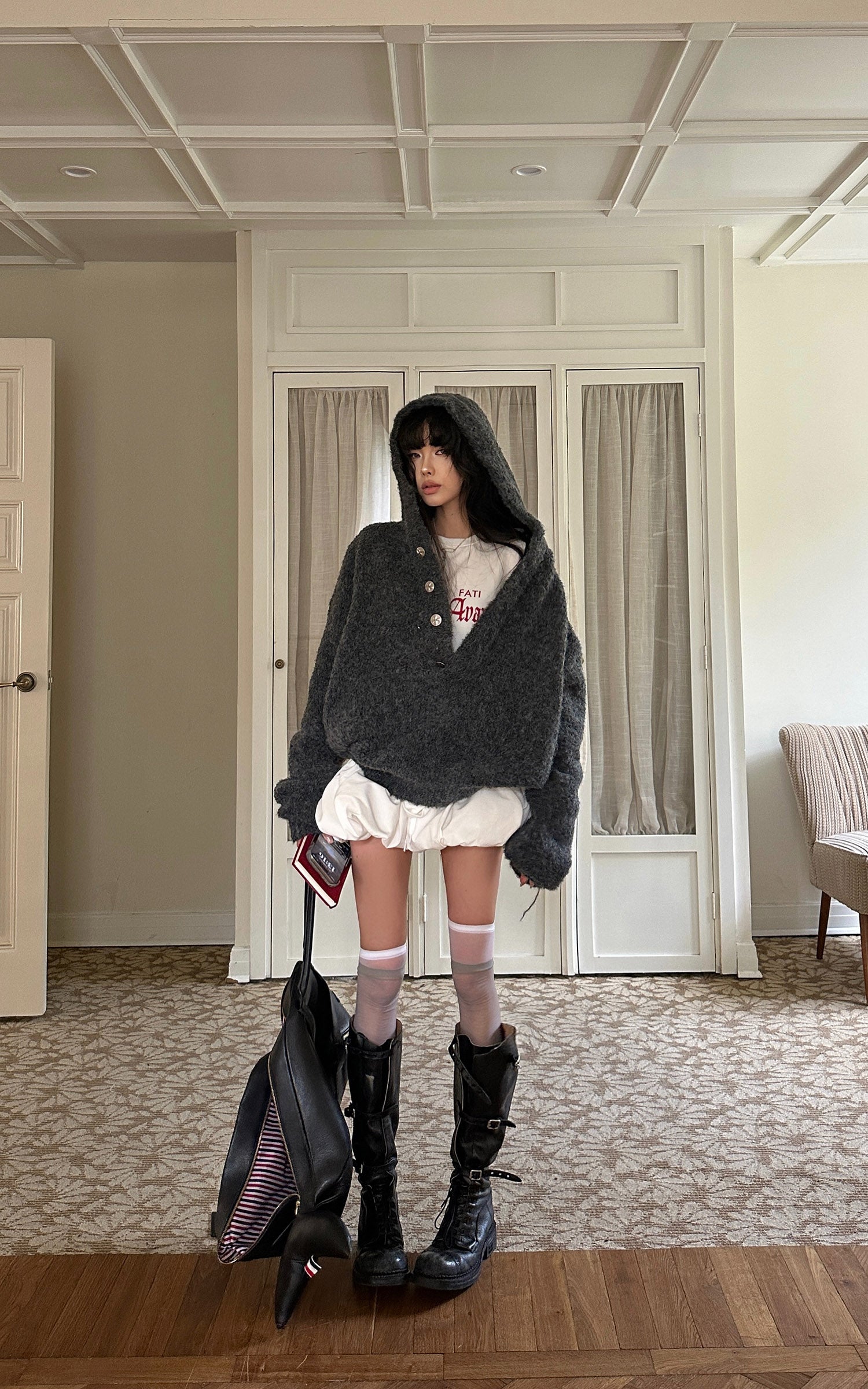 WARDEN EDGE フード付きテクスチャードニットジャケット – PINKPARKS