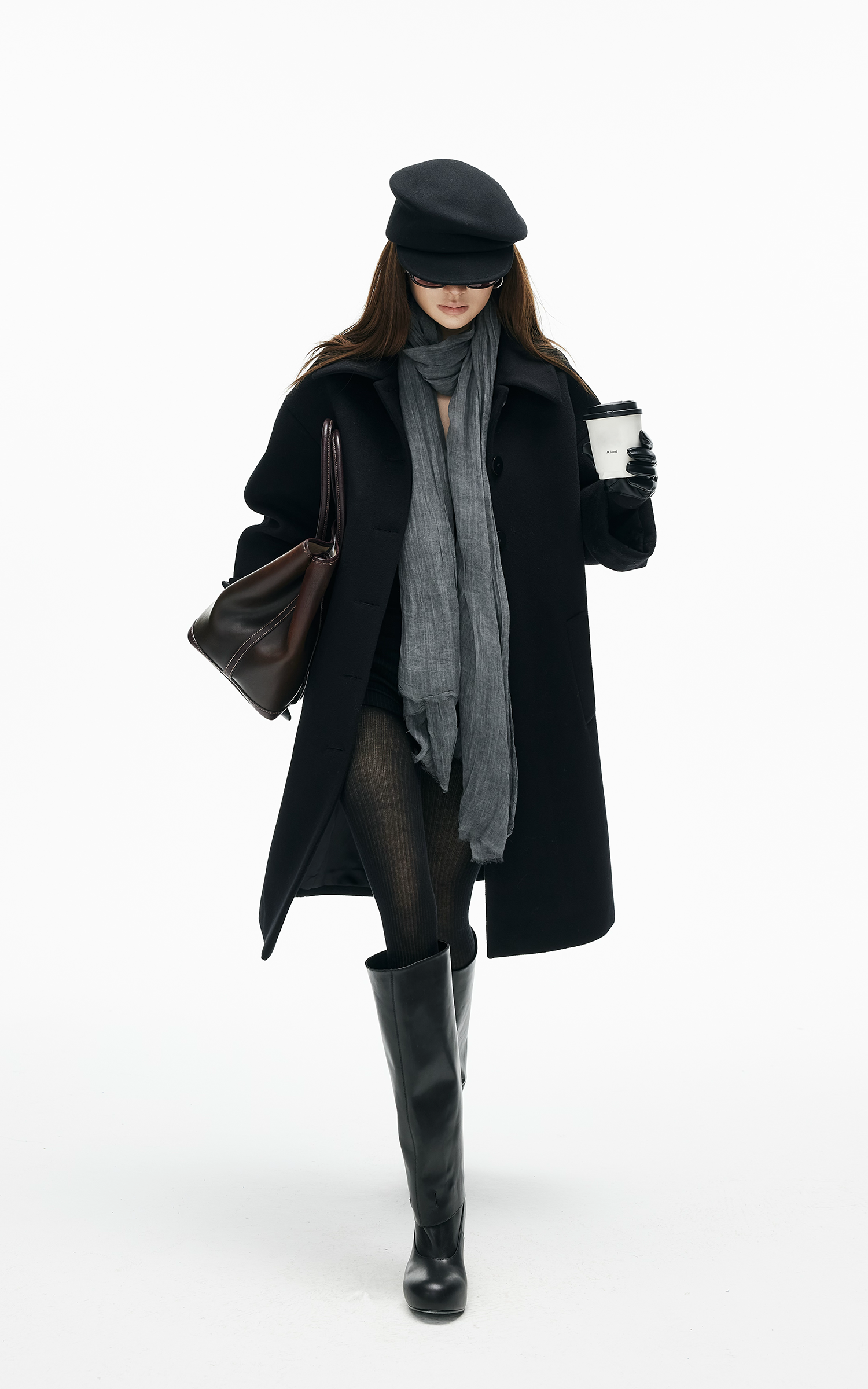 IAMXIAA 미니멀한 라인의 울 코트