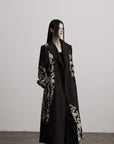 DOINDULGE Embroidered Asymmetric Long Coat