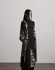 DOINDULGE Embroidered Asymmetric Long Coat