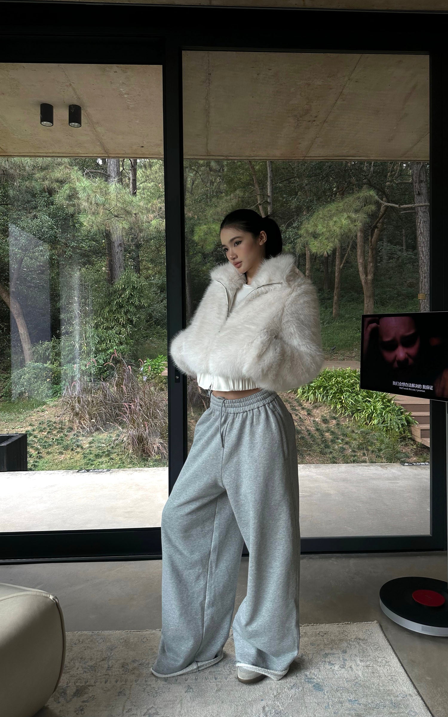 ROVENTE 이지 와이드 레그 스웨트팬츠