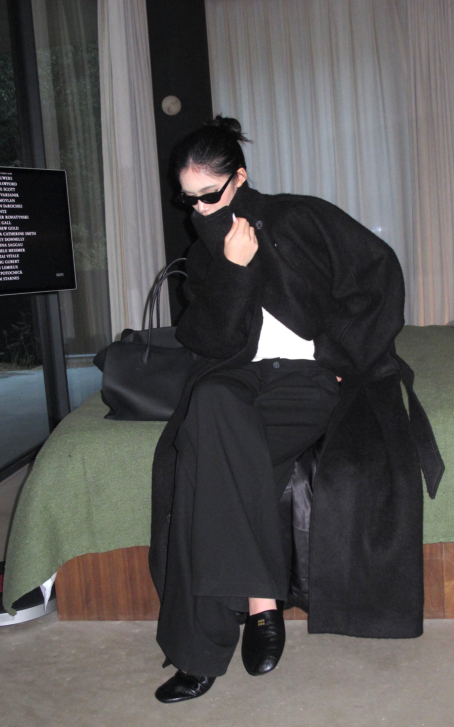 ROVENTE テクスチャードウールコート オーバーサイズラペル付き &amp; タイベルト