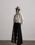 DOINDULGE Textured Gathered Sleeve Blouse