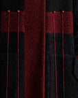DOINDULGE Wool-Blend Contrast Panel Long Coat
