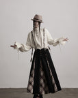 DOINDULGE Textured Gathered Sleeve Blouse