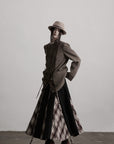 DOINDULGE Asymmetric Wool-Blend Structured Jacket